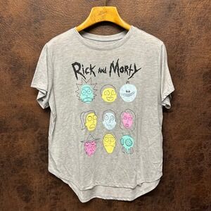 Rick‎ and Morty [Adult Swim] Y2K Unisex Crewneck Gray Retro Junior XXL (19)Shirt